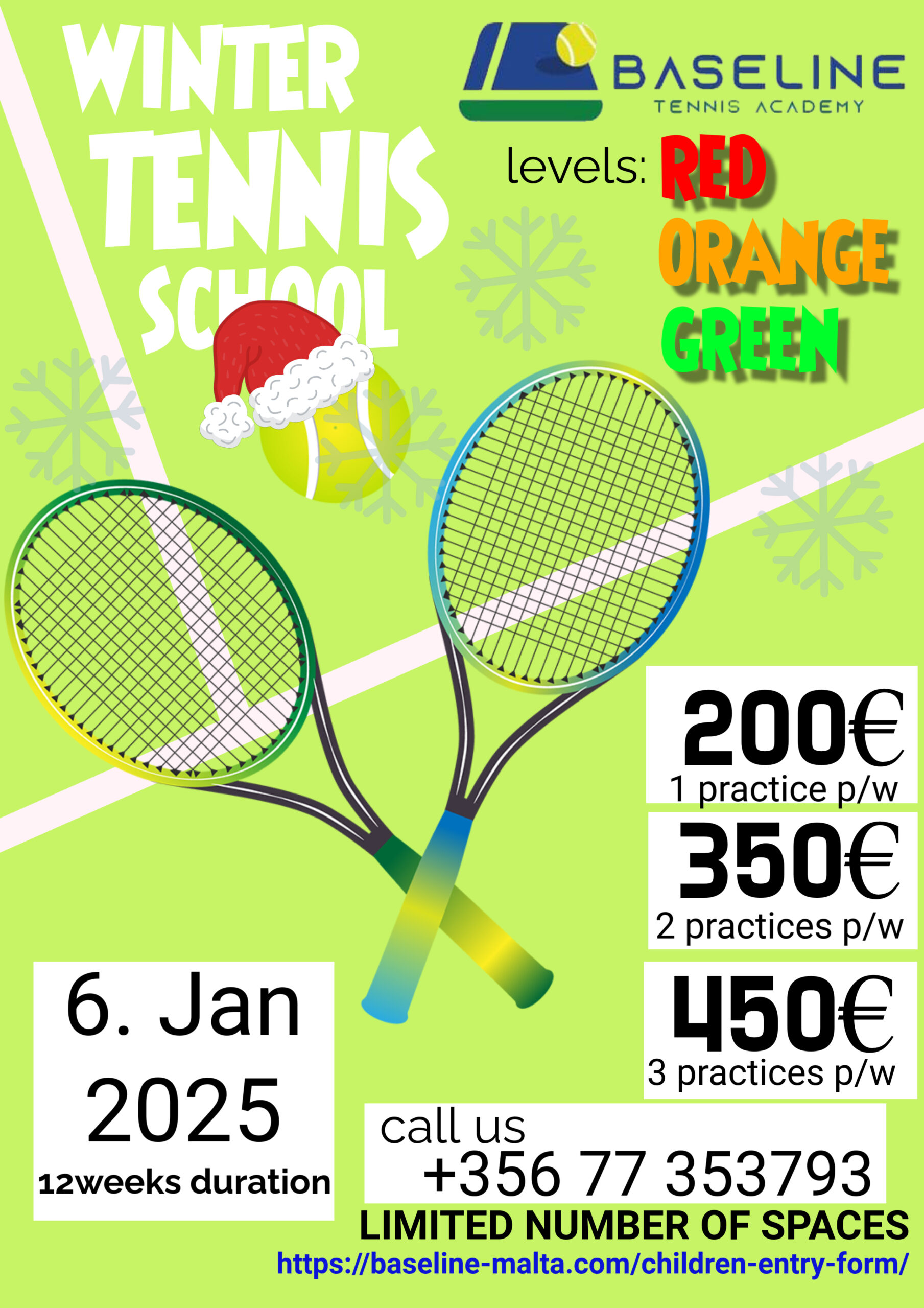 tennis shool januar 2025